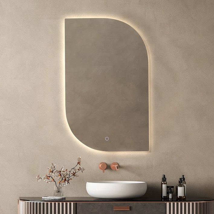 루비드 LED 간접 조명 하프 포토존 비정형 거울