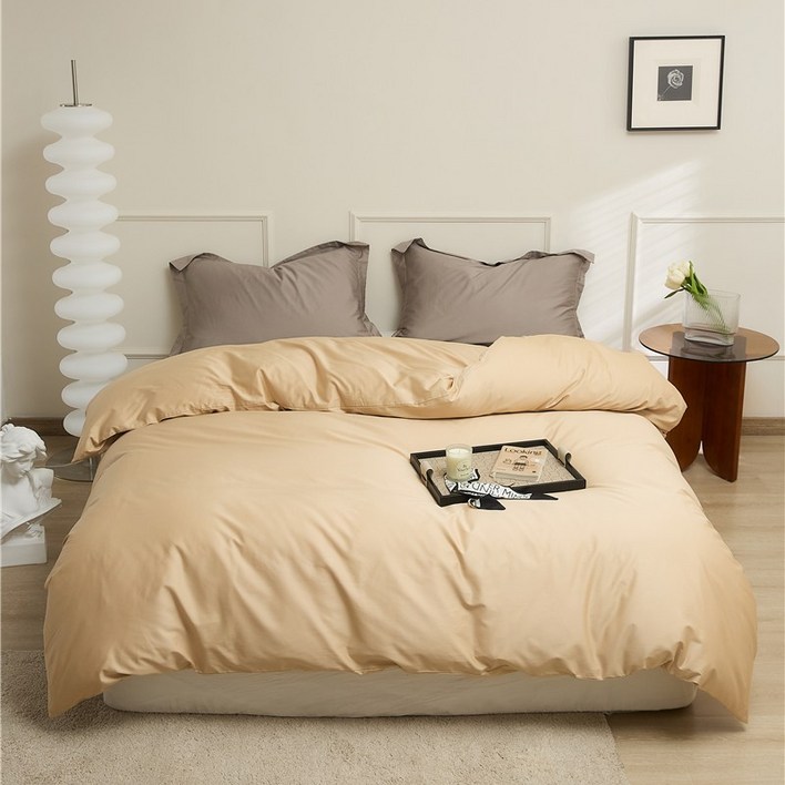 실크질감 고밀도 순면 100수 이불커버 호텔식 무지 11color SSQKDLK