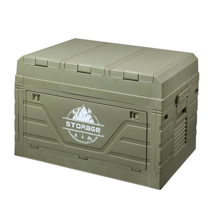 캠핑용 접이식 수납 상자 테이블형 폴딩박스, 1개, 1단, 수납형그린대형