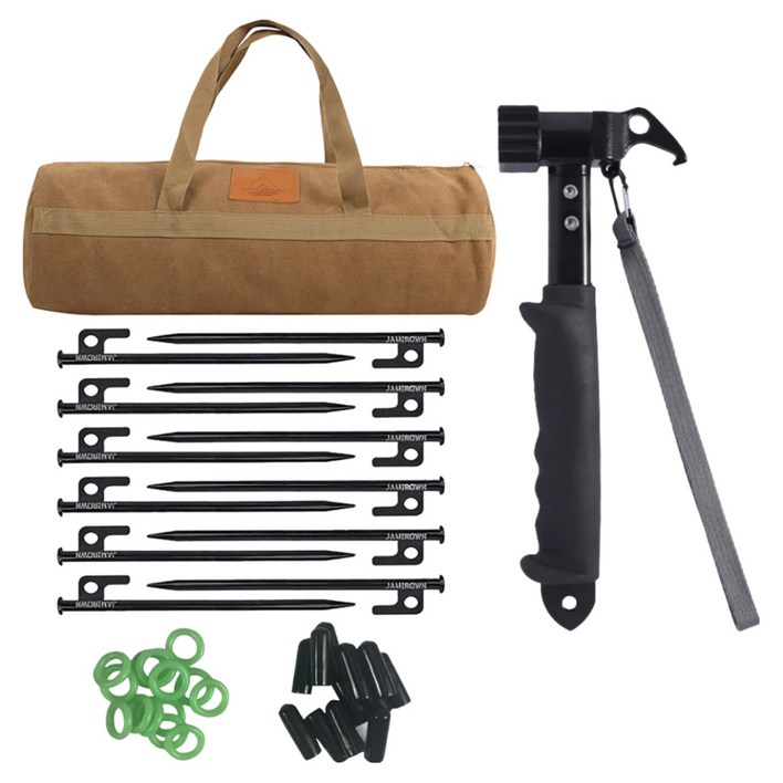 자캠 단조팩 14개 30cm 전용가방 캠핑 파운딩 해머 포함