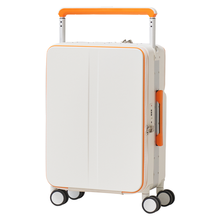 큐랑 바르셀로나 양면 포켓 플립 기내용 캐리어 20인치