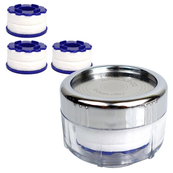 아쿠아듀오 세면대 정수필터 헤드 SF1000ss  녹물 제거 리필 필터 3p, 1세트