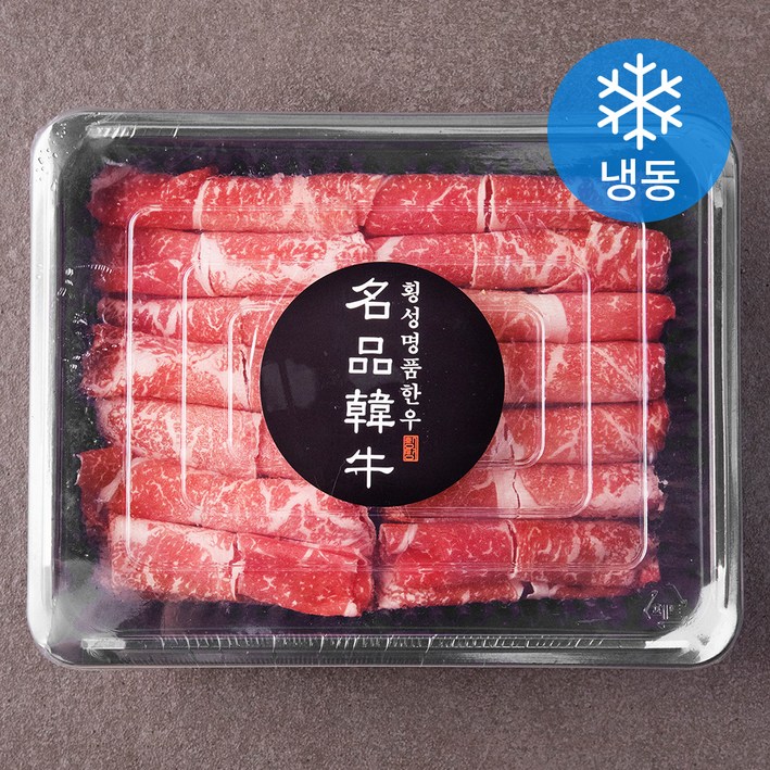횡성명품한우 1등급이상 목심 대패구이 냉동, 300g, 1개