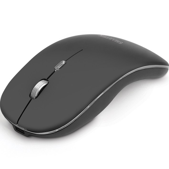 스마텍 블루투스 5.2무선 리시버 듀얼 마우스, STMBT3000, 블랙