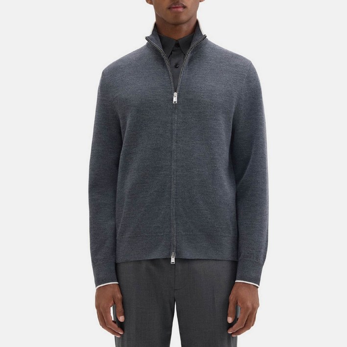 띠어리 남성용 울 지퍼 가디건 N0781707