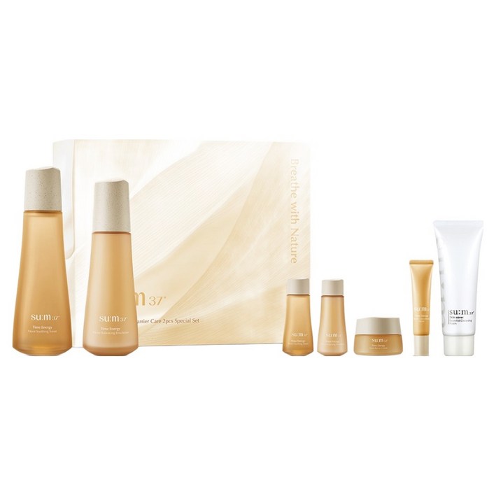 숨37도  진정 장벽 케어 콜라겐 프로틴 판테놀 타임 에너지 모이스트 2종 세트