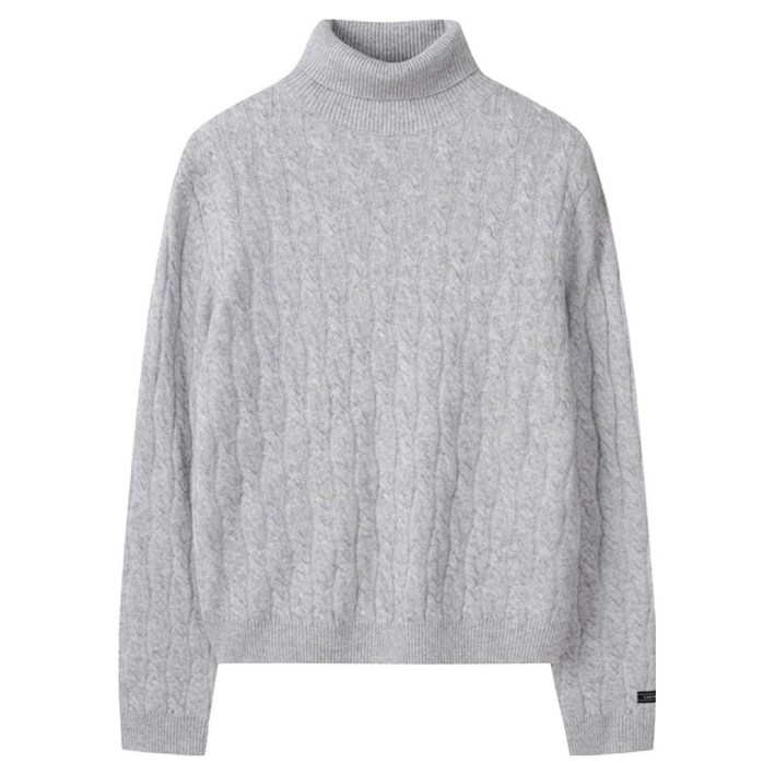 씨씨콜렉트 여성용 하이넥 케이블니트