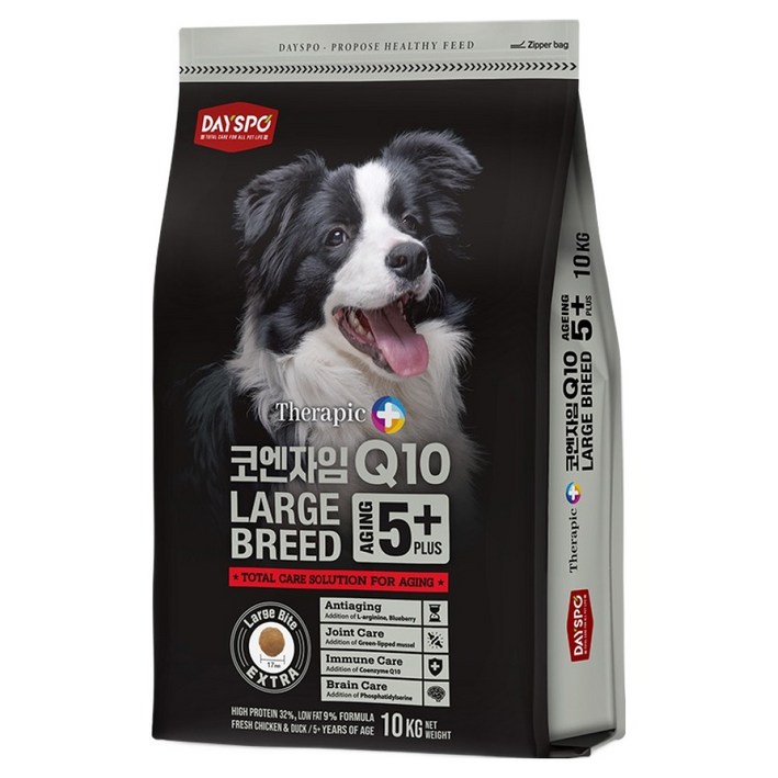 데이스포 시니어 강아지 테라픽 코엔자임 Q10 라지브리드 건식사료, 1개, 10kg, 닭오리