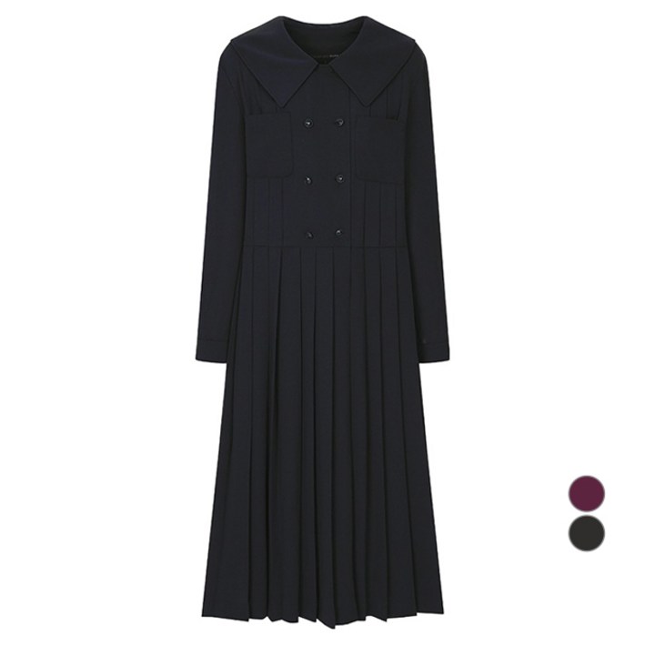 올리브데올리브 여성용 플리츠빅카라원피스