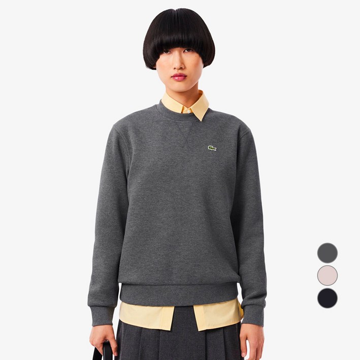 라코스테 여성용 더블페이스 피케 크루넥 맨투맨 SF5245-55N