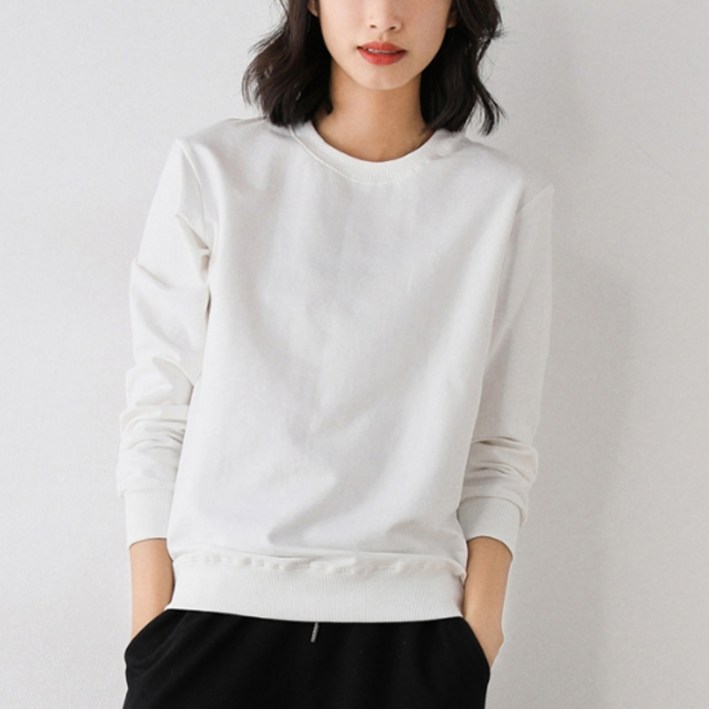 데이소이 여성용 오버핏 무지 맨투맨