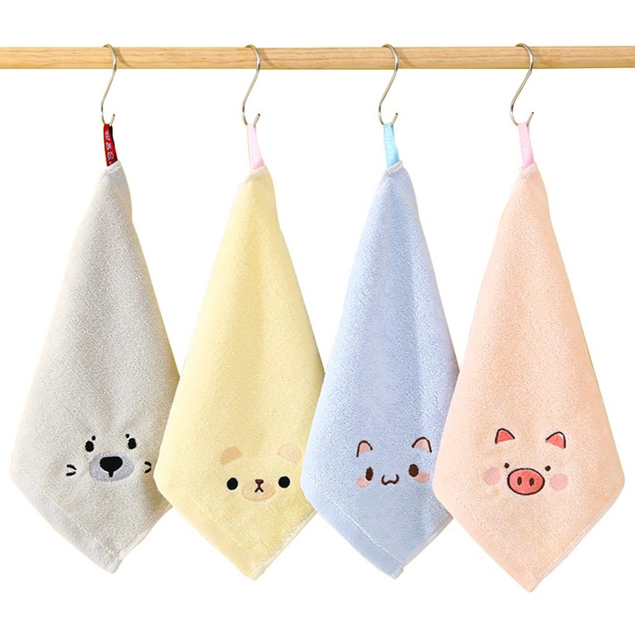 어린이집 고리 수건 답례품 핸드타월 4종 세트