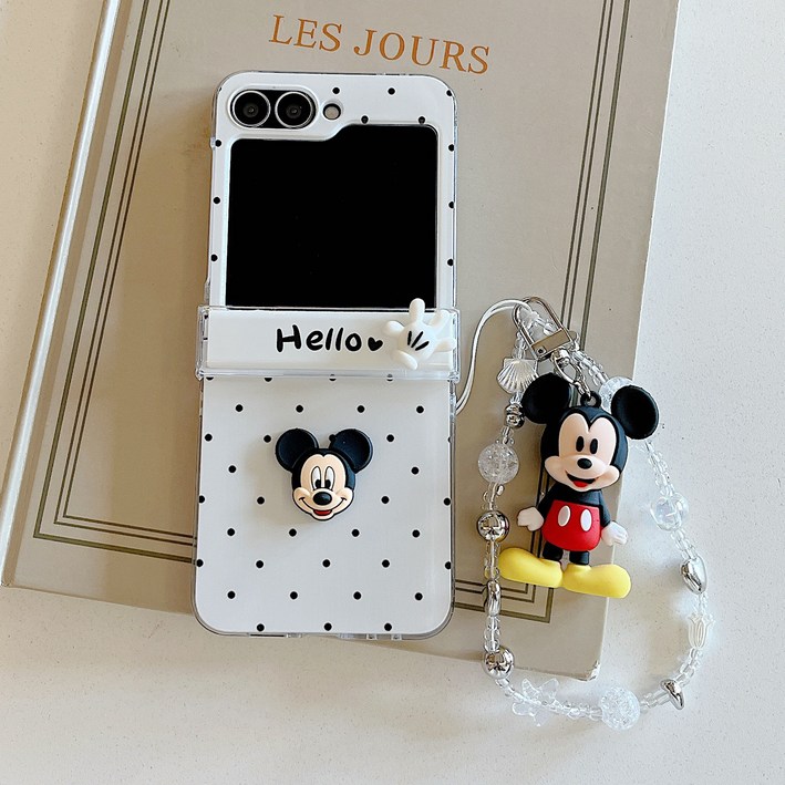 얌코 휴대폰케이스 갤럭시 z플립7 z플립5 z플립6 z플립4 힌지보호 땡땡이 고양이 쥐 핸드폰케이스