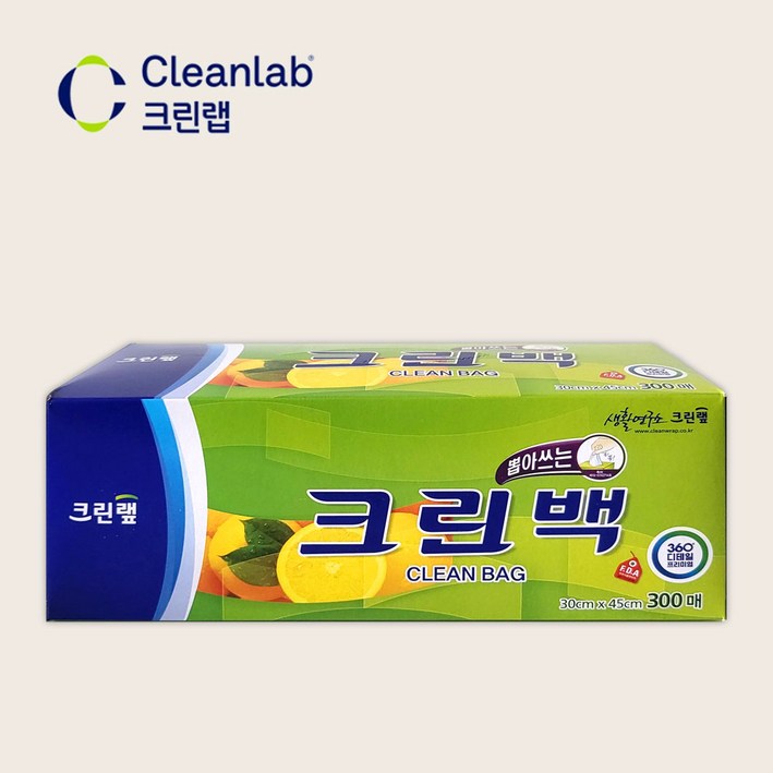 크린랲 뽑아쓰는 크린백 대 30 cm x 45 cm, 대(L), 300매입, 1개