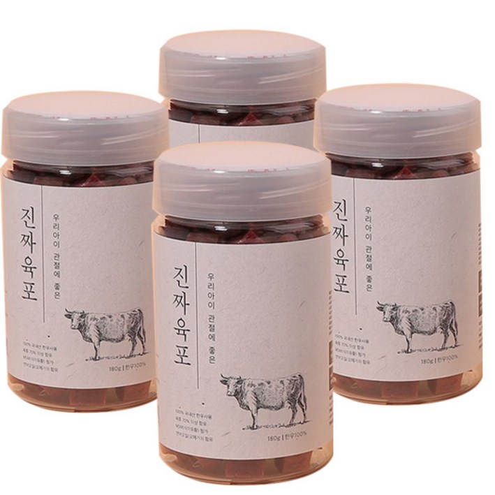 펫프렌즈 진짜육포 소고기 180g x4개  애견간식 강아지간식