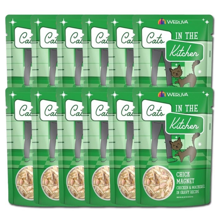 웨루바 캣츠인더키친 칙 매그넛 주식파우치