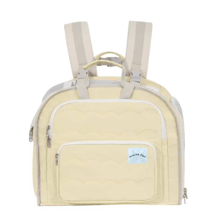 프레이즈펫 머랭 백팩 - 강아지 고양이 이동가방 이동장, 1개, 버터 머랭