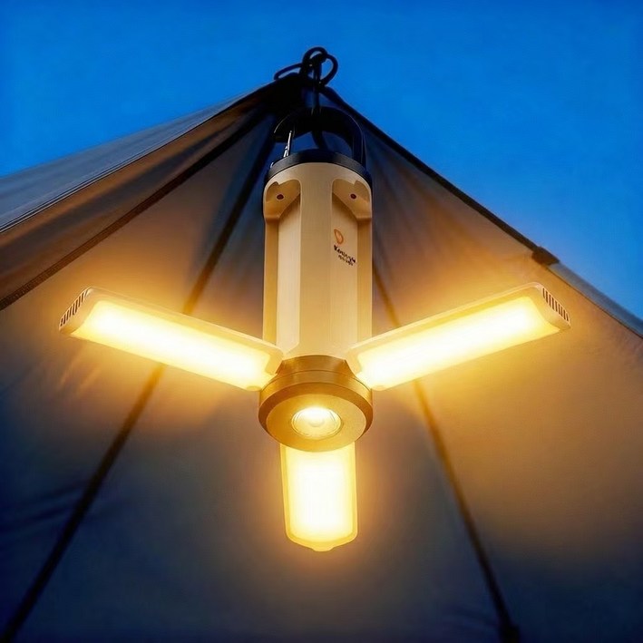 Keebright 3in1감성 캠핑랜턴 3000mAh IP65방수 접이식 무드등 차박 비상조명