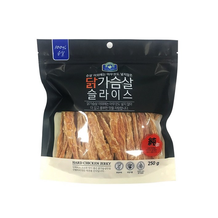 벨버드 슬라이스 강아지 간식 250g