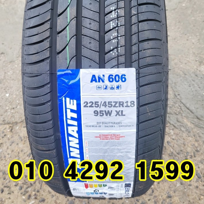 정품 신품타이어 225/45R18 쏘나타 니로 스팅어 쏘울 SM5 SM7 2254518, 1개