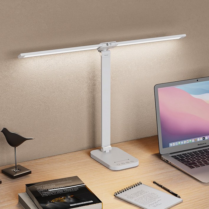 Airwit 독립조절 듀얼 LED 스탠드  조명 시력보호 블루라이트 차단 스마트 감광 책상 사무실 학습용 사무용 독서용