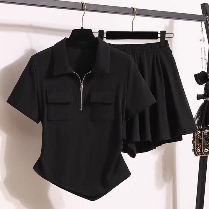 여름 여성세트 / 여성투피스 / 반팔티 + 반바지 / 반팔 티셔츠 / 치마 바지  / CHS4528 34