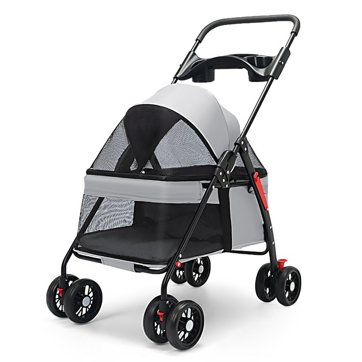 민트스쿨 반려동물 유모차 저상형 접이식