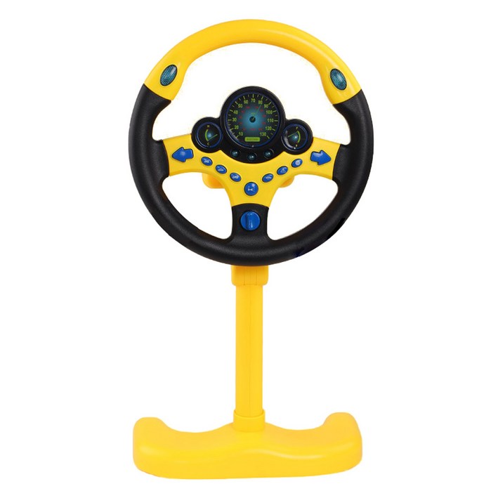 유아용 자동차 운전놀이 장난감핸들 KC인증, 옐로우, 스탠드핸들완구옐로우