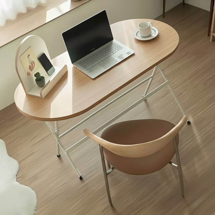 실버미어 1인식탁 접이식 테이블, 2인용, 01내추럴우드기본형