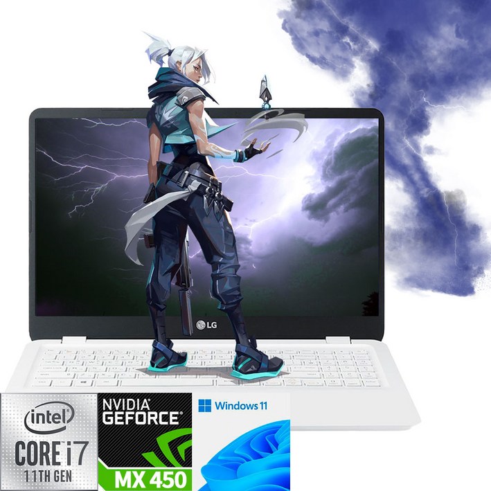 LG 울트라PC 15U50P i7-1165G7/32GB/NVMe SSD 1TB+HDD 1TB/MX450/윈11 Pro 게이밍 노트북, LG전자 15U50P, WIN11 Pro, 32GB, 2TB, 화이트