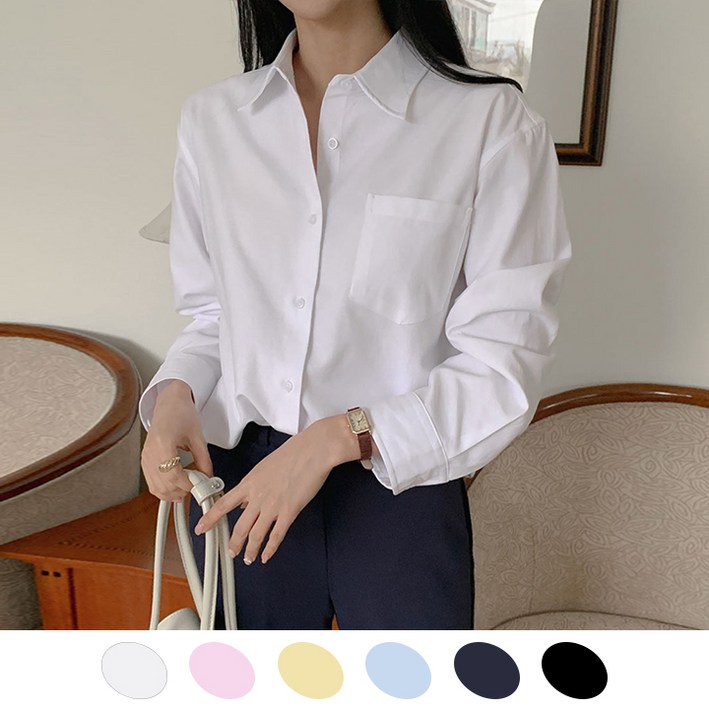오버나인 여자 여성 스탠다드핏 옥스포드 코튼 탄탄 셔츠 오버나인 여자 여성 스탠다드핏 옥스포드 코튼 탄탄 셔츠