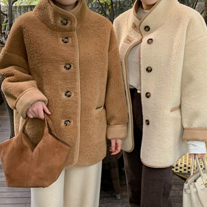 코코블랙  포그 무스탕 자켓 2color