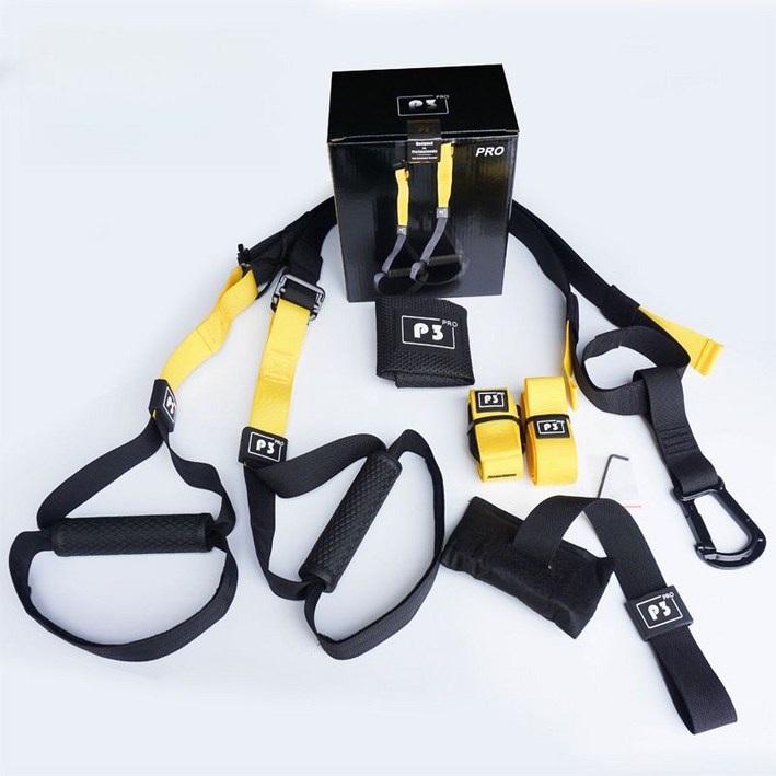 TRX 벨트 밴드 로프 트레이닝 홈짐 피트니스 운동 홈에디션-블랙옐로우