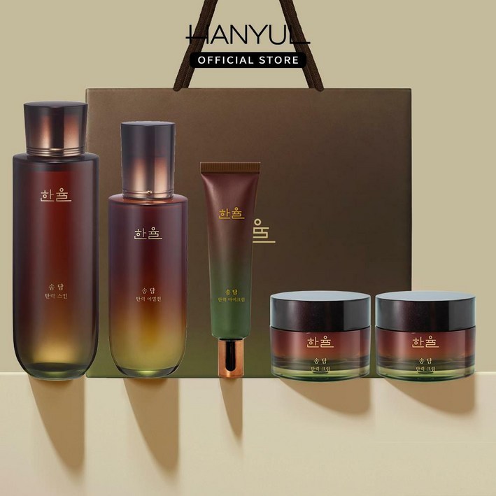 [내일도착]한율 송담 탄력 기초 5종세트(스킨+에멀전+아이크림+크림2개)