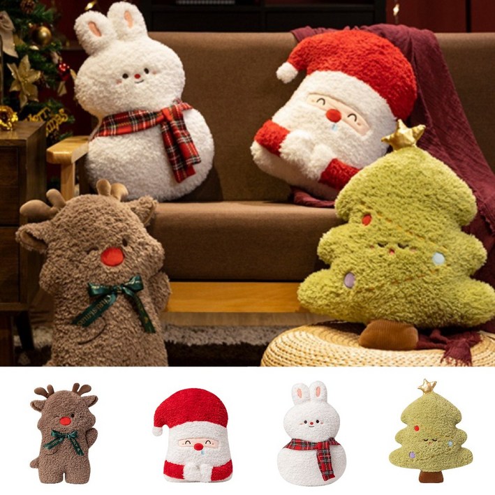 디와이 크리스마스 인형 쇼파 쿠션 어린이집 집들이 소품 선물, 트리