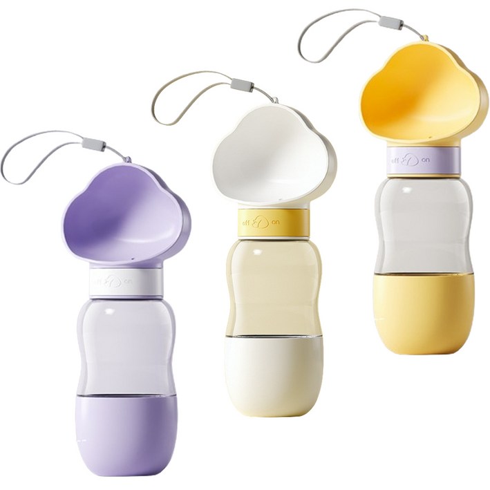 산책용 강아지 반려동물 투인원 물병, 1개, 화이트