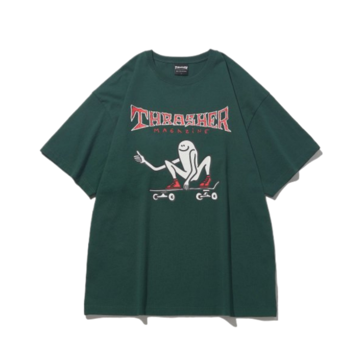 트래셔 THRASHER 텀즈업 반팔 티셔츠 그린 매장정품