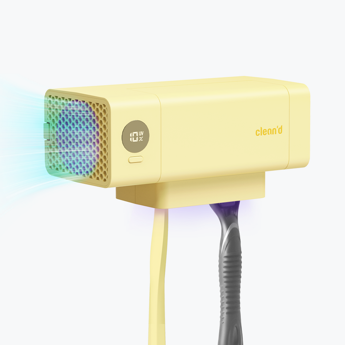 클린디 가정용 무선 2인용 칫솔살균기 트윈디 CL406, 옐로우