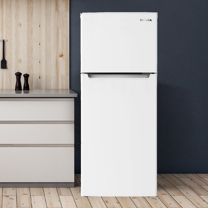 [초특가 할인] 위니아 155L 화이트 냉장고 2도어 심플 원룸 사무실 기숙사 실속형 중형 냉동 가성비 155리터 EWRB155EEMWWO(A)