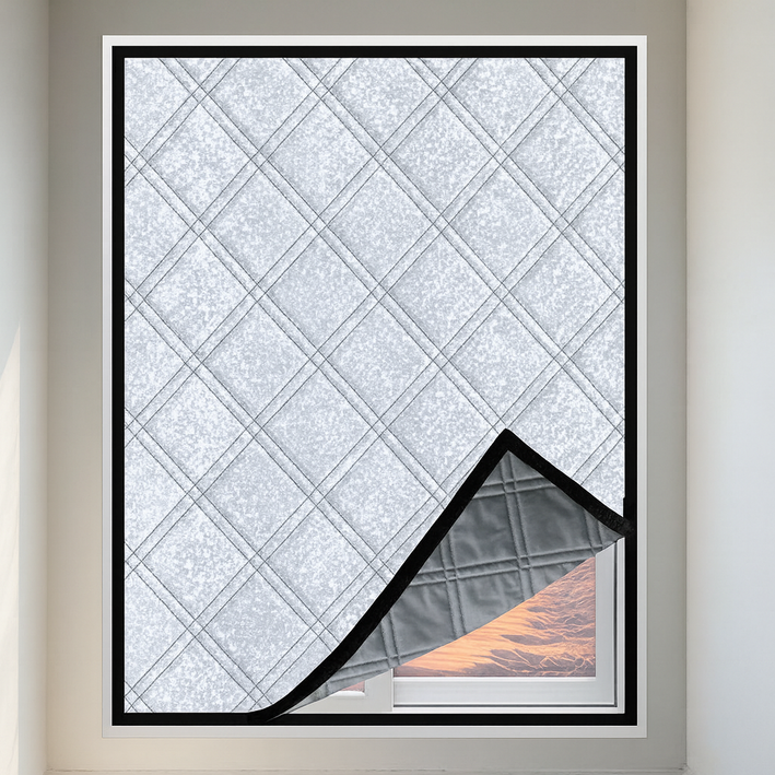 메이스 찍찍이 붙이는 창문 패딩 방한커튼