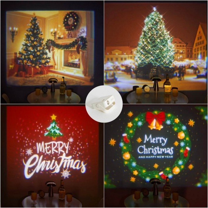 크리스마스 미니 빔 프로젝터 무드등 조명 홈파티 이벤트 소품