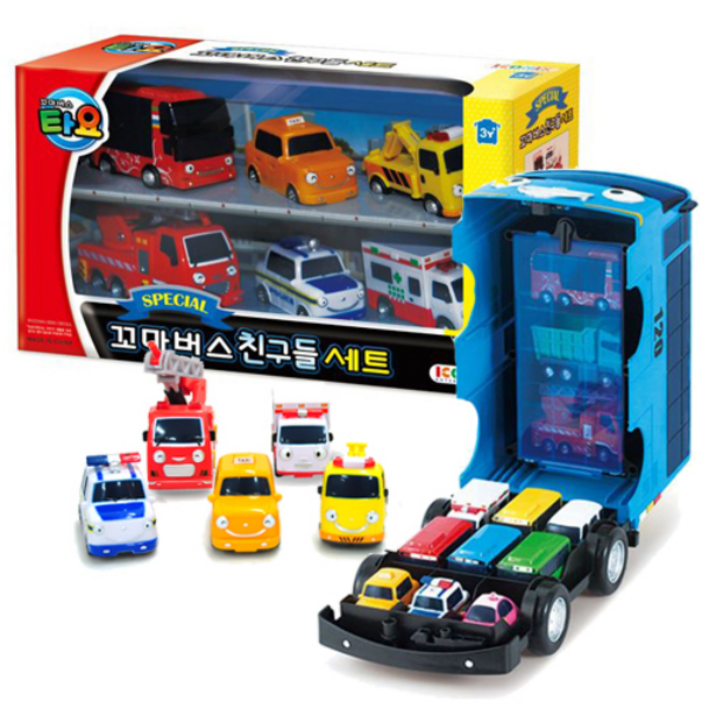 타요 미니카 캐리어  타요 친구들 미니카 6종 세트, 혼합색상, 1개