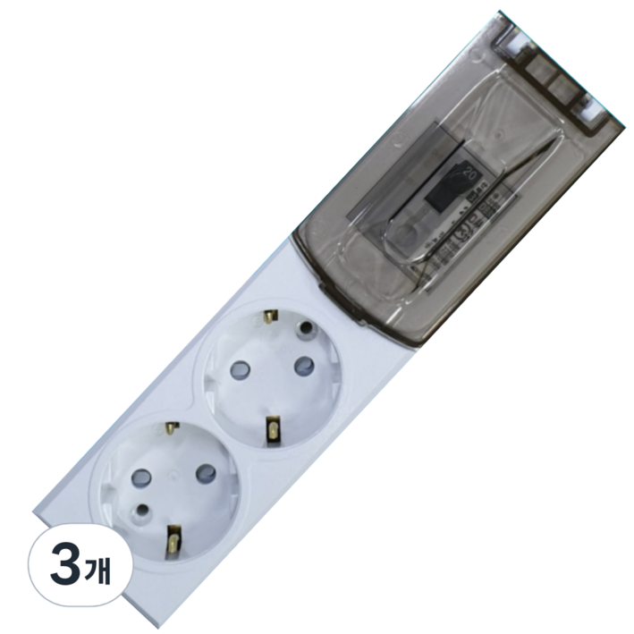 에어컨용 에어콘전용 고용량 멀티탭 누전차단, 3개, 5m