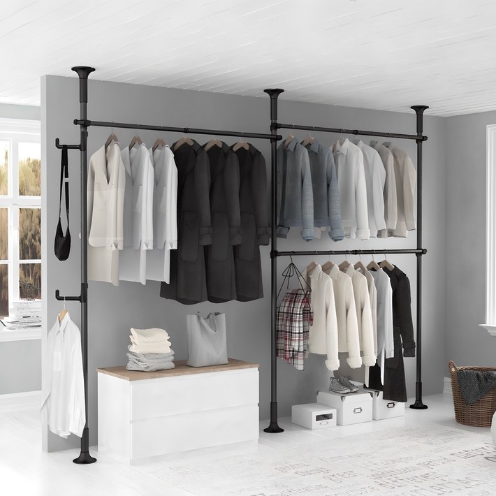 리우리빙 국내 생산 튼튼한행거 3단  다용도걸이 세트