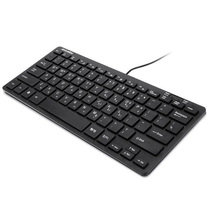 애니젠 USB 미니슬림 유선 텐키리스 키보드 + 키스킨