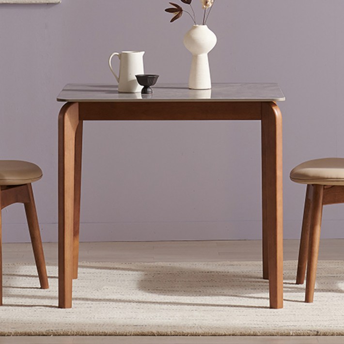 잉글랜더 토르티야 통세라믹 고무나무 원목 식탁 방문설치