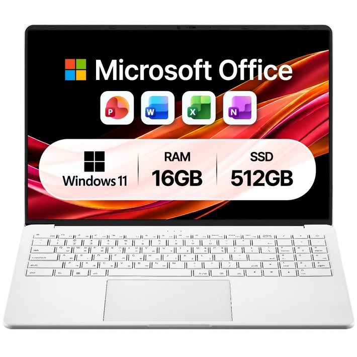 베이직스 2026 베이직북 16 인텔 UHD  마이크로소프트 패키지, White, BB1624FWS, 512GB, 16GB, WIN11 Home