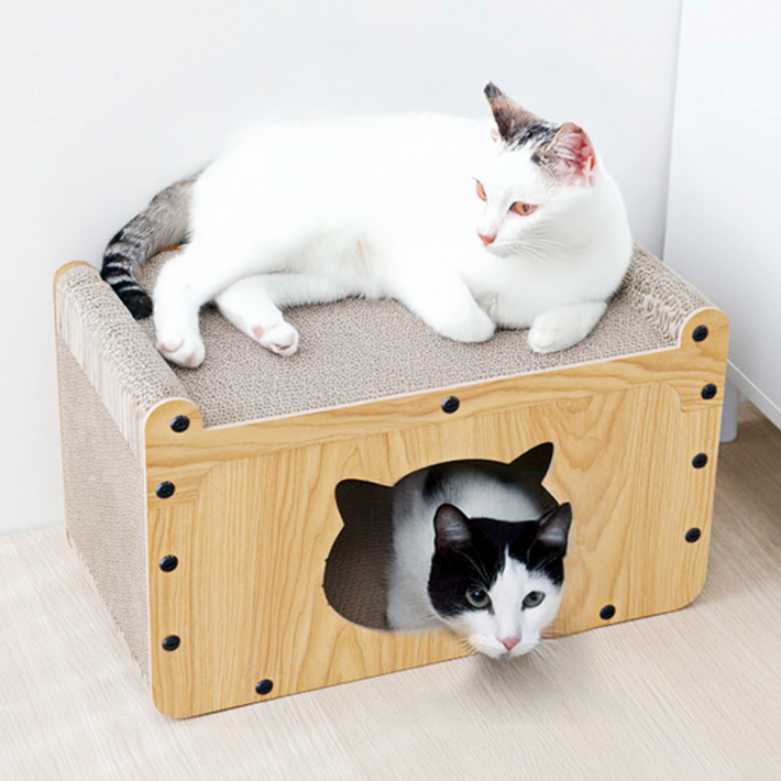 코멧 펫 고양이 스크래쳐 하우스형