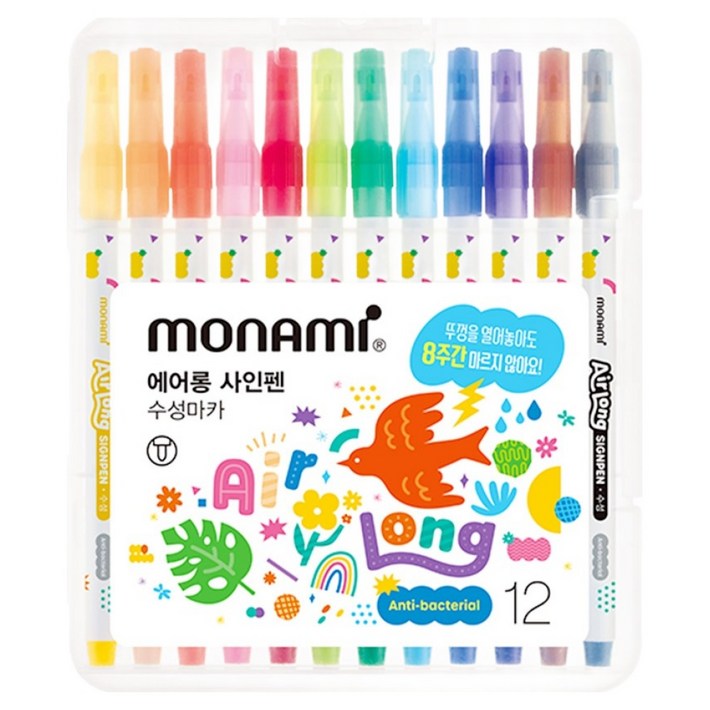 모나미 에어롱 사인펜 12색 세트