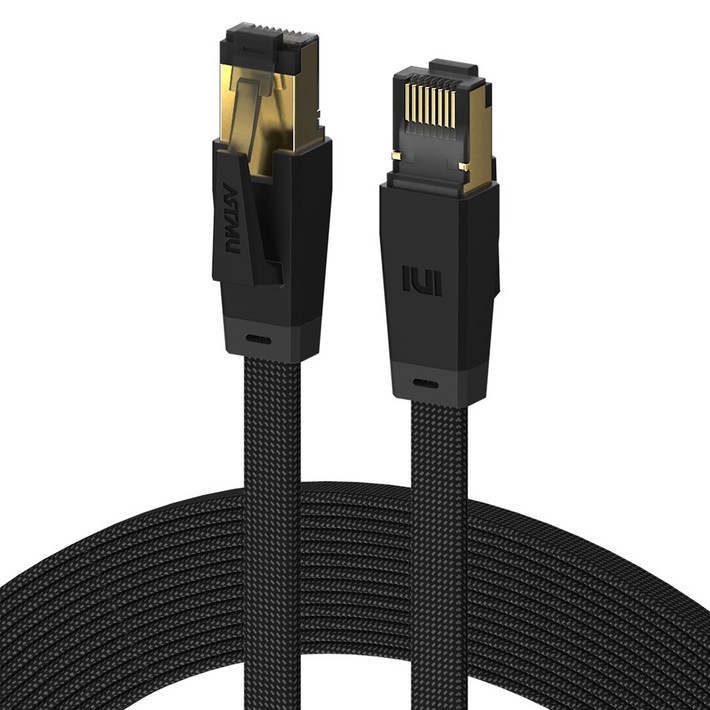 아트뮤 CAT8 기가랜선 이더넷 케이블 플랫, 1개, 3m, 블랙